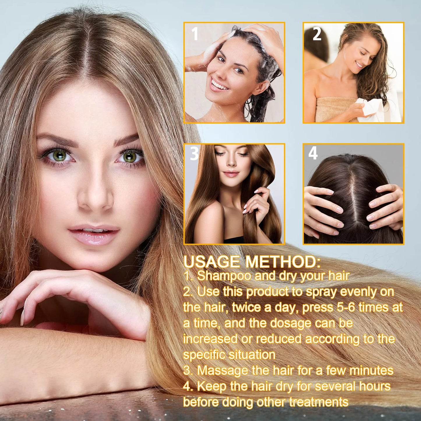 Biotin Hair Regrowth Spray Anti Hair Loss Treatment Oil Dry Frizzy Nourish Scalp Damaged Repair Serum Hair Care Serum Oil