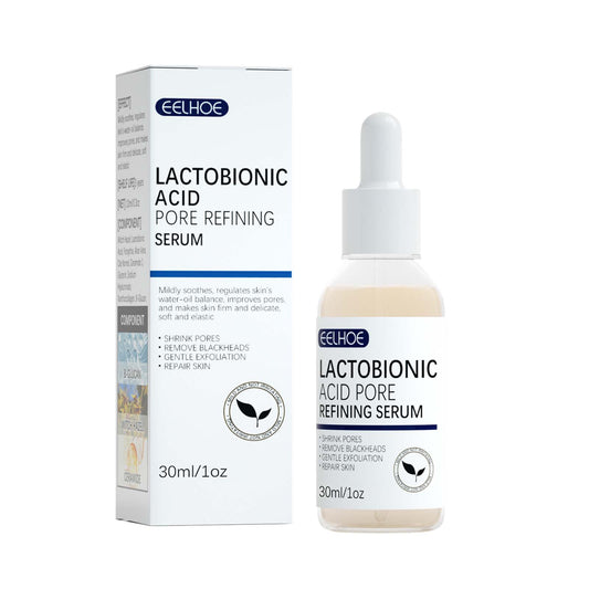 EELHOE Lactobionic Acid Pore Shrink Face Serum Skin Repair Remove Blackheads Acne Skin Care Lasting Moisturizing Korean Cosmetic