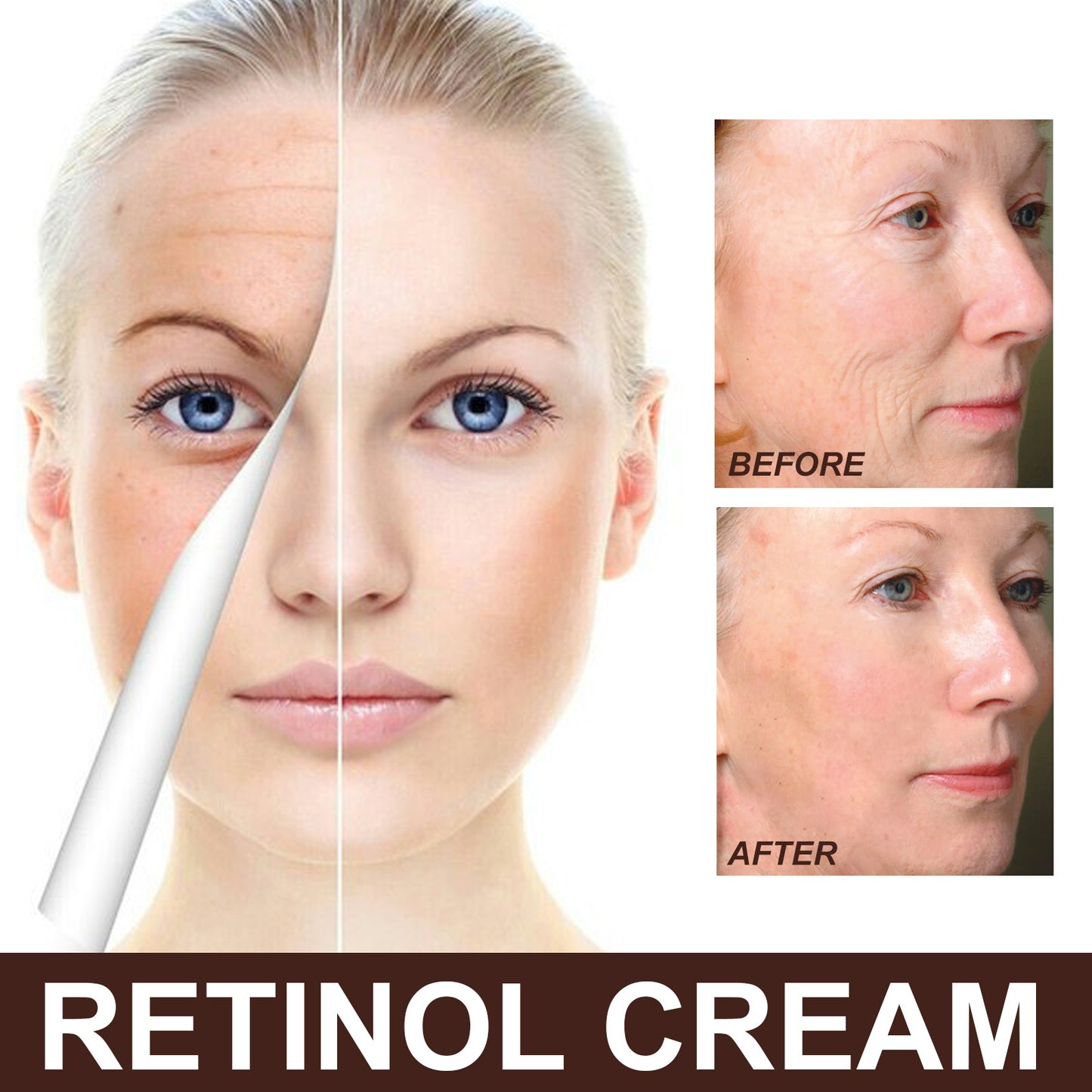 Eelhoe Retinol Anti Aging Face Cream Remove Wrinkle Firming Lifting Whitening Brightening Moisturizing Facial Skin Beauty Care